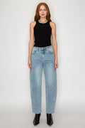 Harlow High Waisted Barrel Jeans Blue by Artemis